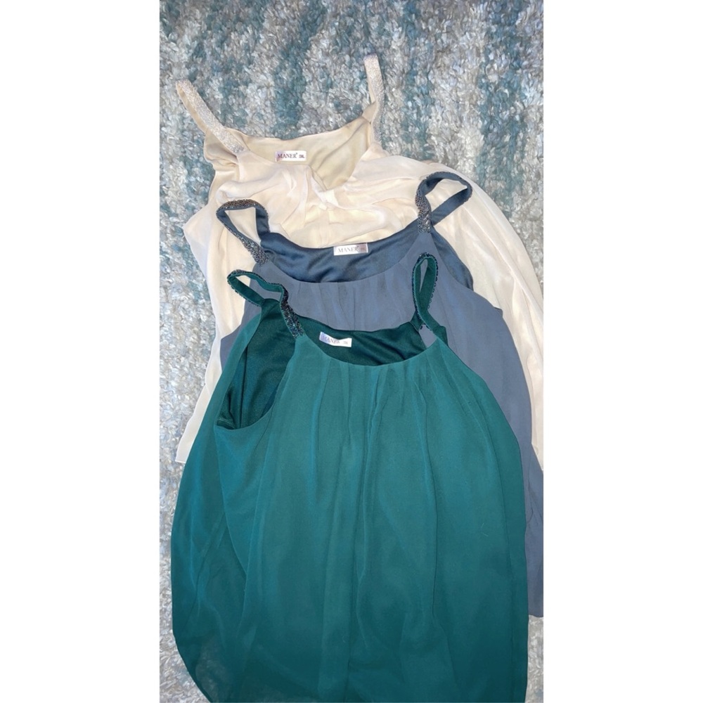 3 pack of chiffon tank tops